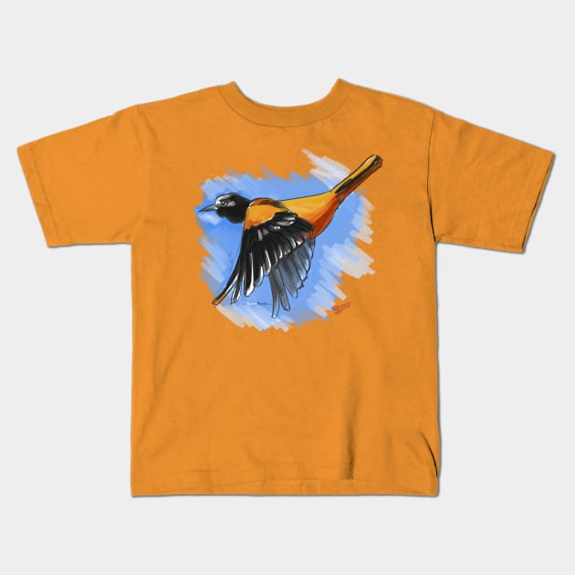 An Oriole for Dad Kids T-Shirt by Dustin Resch